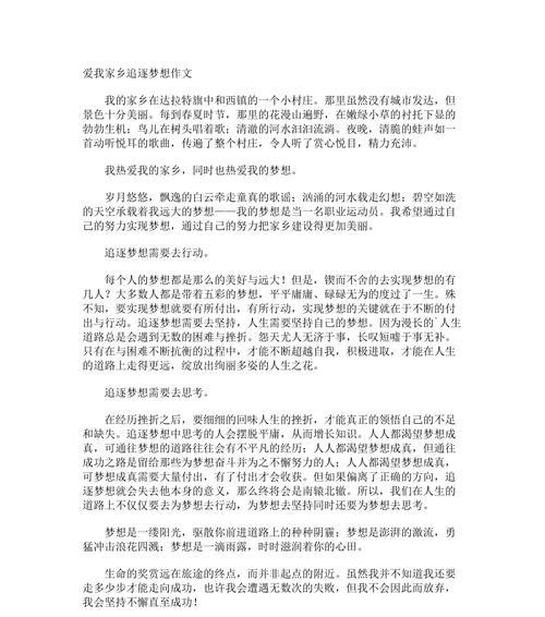 追逐青春的梦想