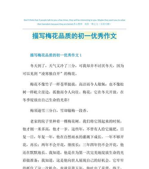 梅花女孩（勇敢面对困难）