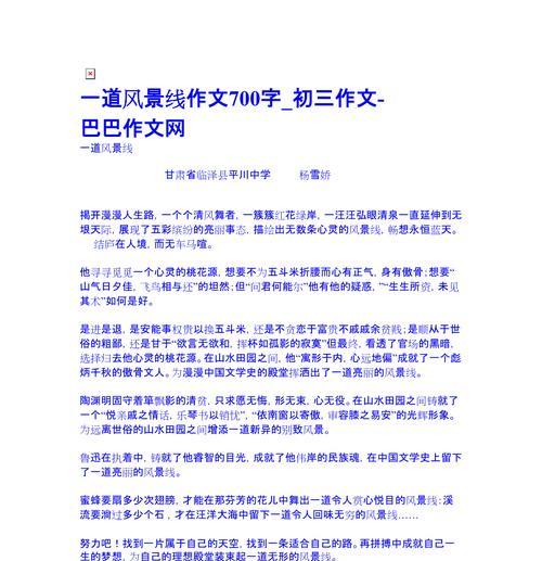 创造属于自己的崭新风景线（他们的故事）