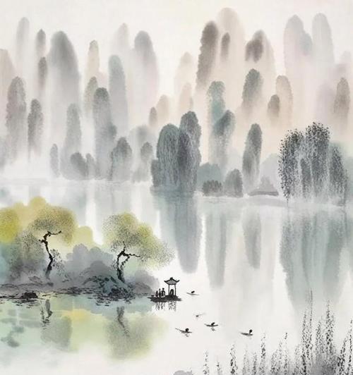 江南美景（湖畔山峦）
