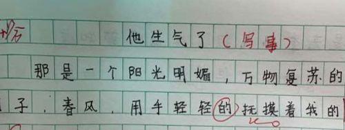 他生气了（一个人的情绪变化）