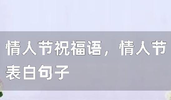 2023情人节如何送出最感动的祝福语？有哪些短语可以表达深情？
