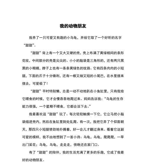 小乌龟的故事——坚忍不拔的奋斗精神（两只小乌龟的成长之路）