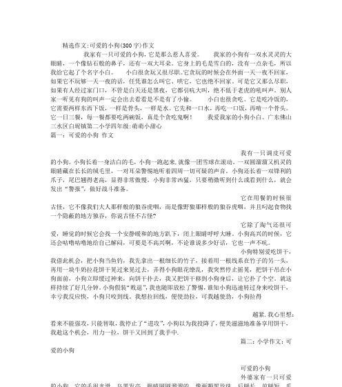 小狗的冒险之旅（一只勇敢的小狗闯荡世界）