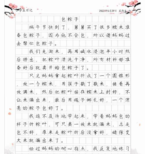 有关端午节五月五的作文的作文怎么写（《五月五的粽子情》）