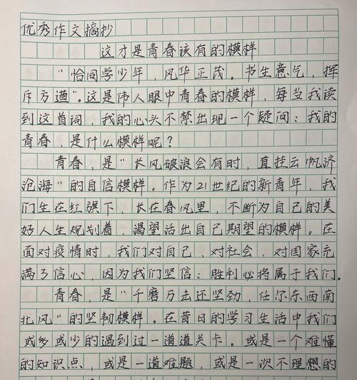 以小满如青春作文600字为话题的作文怎么写（《青春的印记：小满的故事》）