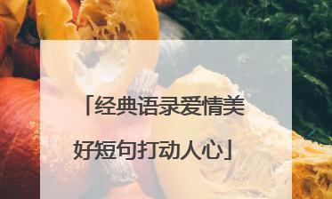 爱情的美好：用唯美短句传递爱的真谛