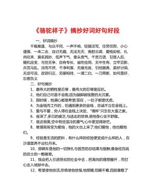 《星光灿烂的人生》（探寻《骆驼祥子》中的唯美风景）