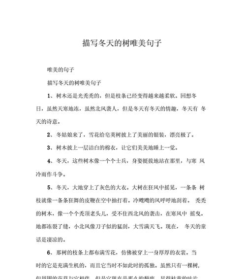 雪后初晴（迎接冬日）