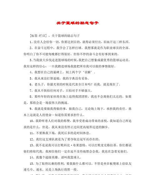 篮球之美——探寻篮球比赛的魅力